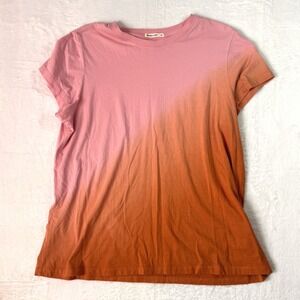 MARINE LAYER Womens Two Tone Dip Dye Indie Ombre Basic Tee SZ XL